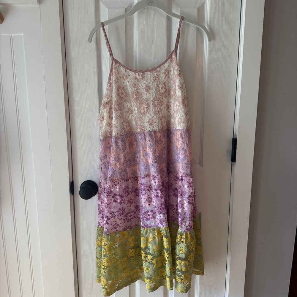 Floral Lace Dress - Multicolor